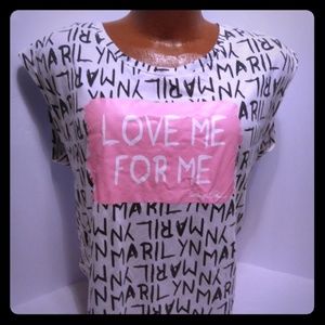 Women's Marilyn Monroe Logo Printed T-shirt Top